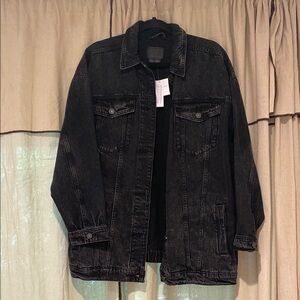 American Eagle Outfitters Charcoal Denim Jacket